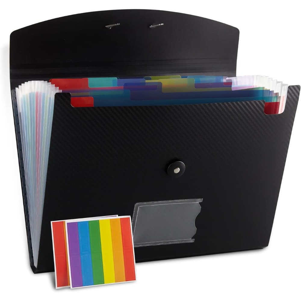 Expandable Accordion File Folder 13 Pockets - 13 Pocket Expanding File Folder Organizer