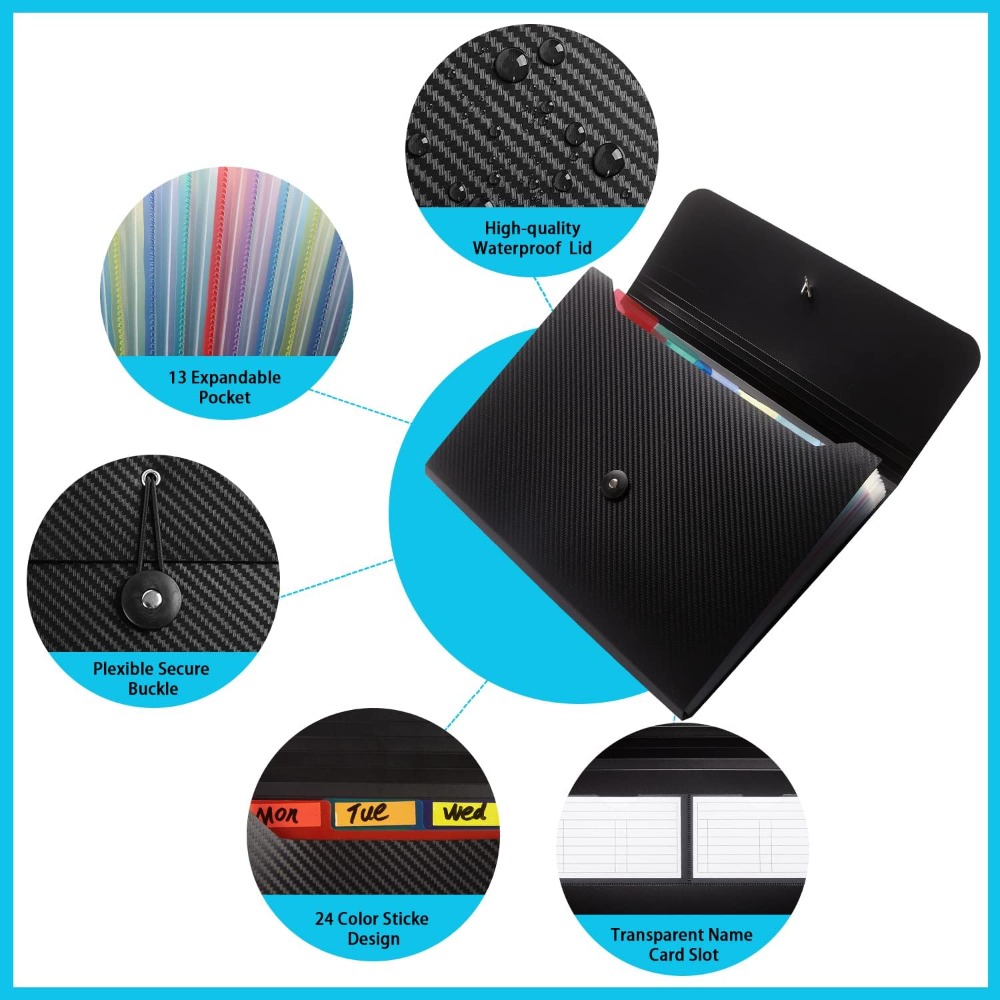 13 Pocket Expanding File Folde - огляд і ціна Expandable Accordion File Folder 13 Pockets
