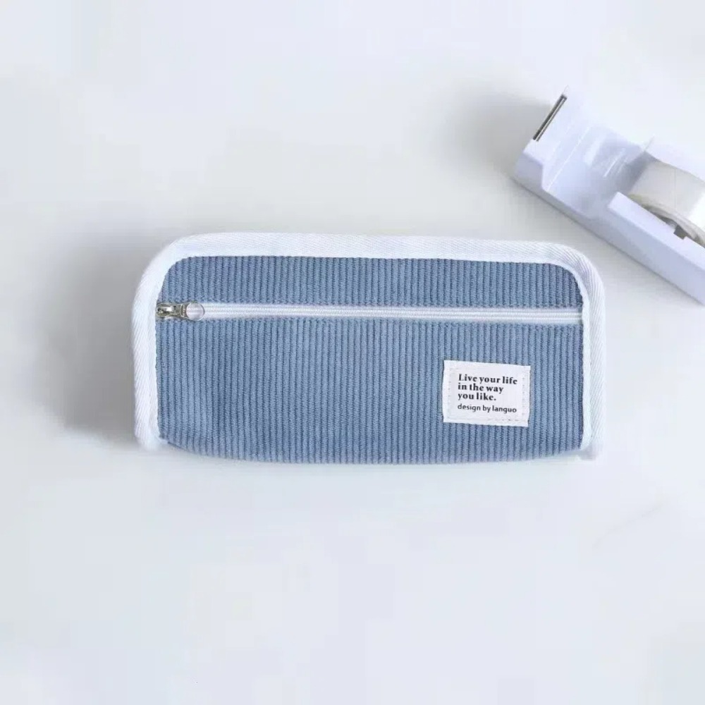 Pink Blue Grey Ins Stationery  - огляд і ціна Aesthetic Large Pencil Case Pouch