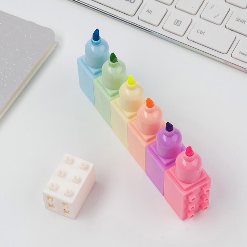 6pcs Pastel Color Body Buildin - огляд і ціна Pastel Highlighter Set Double Ended