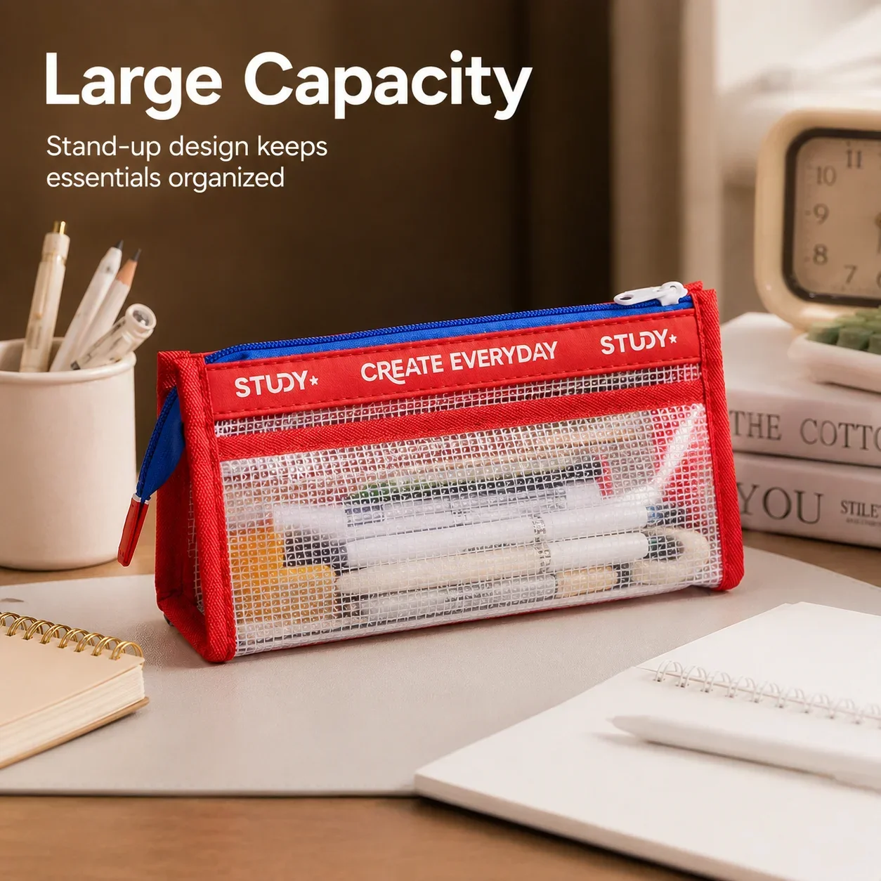 Clear Pencil Case, Large Capac - огляд і ціна Aesthetic Large Pencil Case Pouch