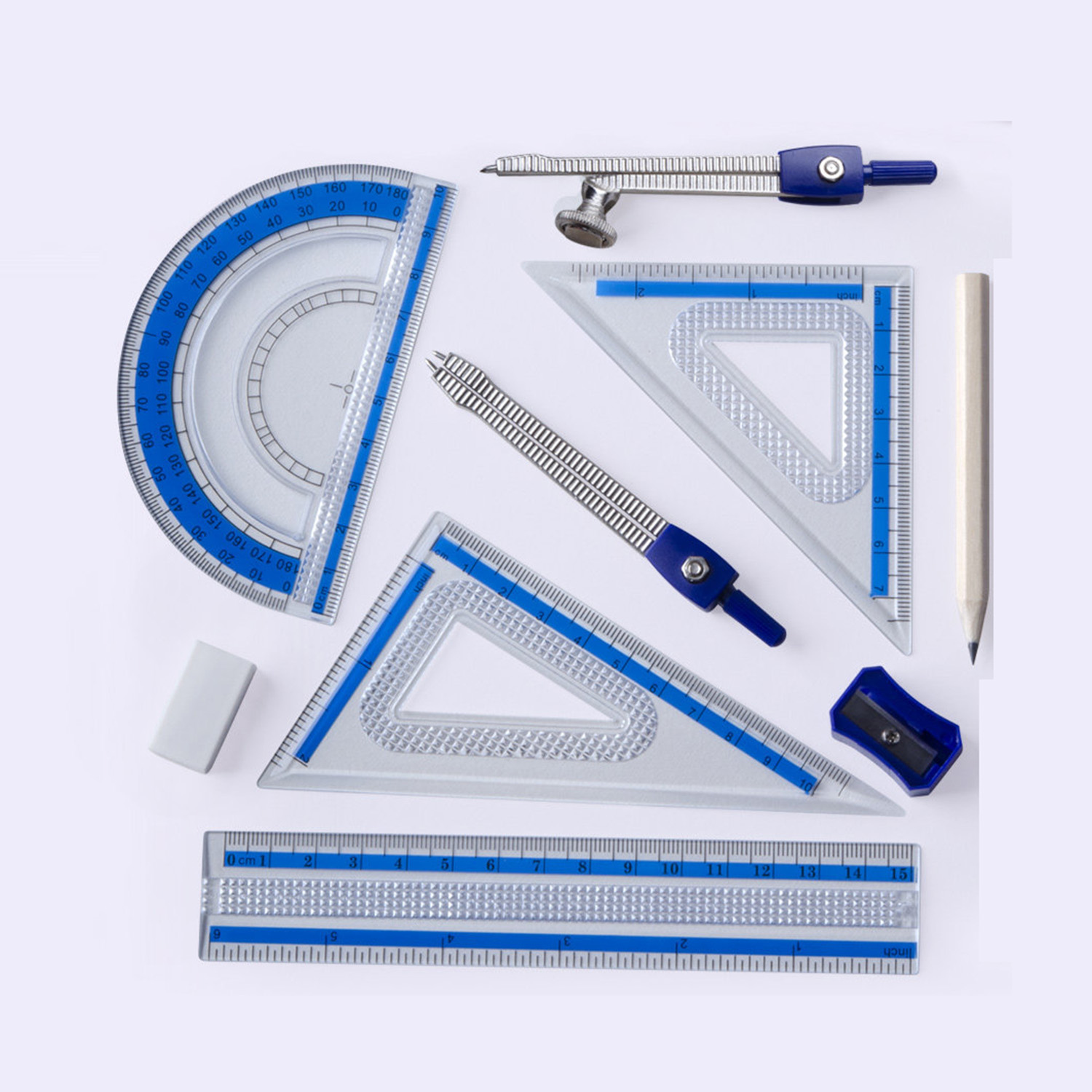 10 PCS Geometry Math Set Shatt - огляд і ціна Math Geometry Set With Compass