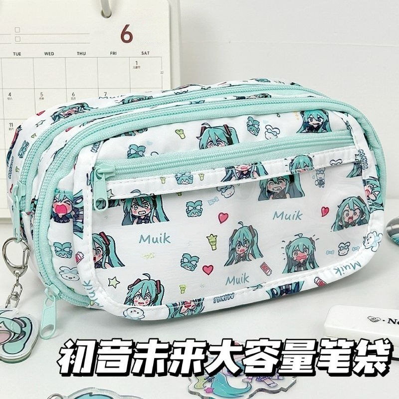 Hatsune Miku Pencil Bag Cute C - огляд і ціна Aesthetic Large Pencil Case Pouch